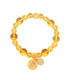 Citrine with Abacus & Coin Charm Bracelet