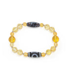 9 Eye Dzi Bead with Heaven Dzi Bead for Success Completion