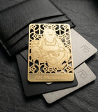 Laughing Buddha Gold Wallet Card