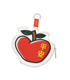 Peace & Happiness Apple Canvas Pouch