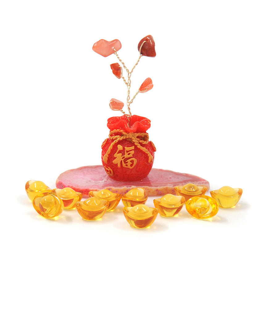 red agate money tree Mini Red Agate Tree in Money Bag