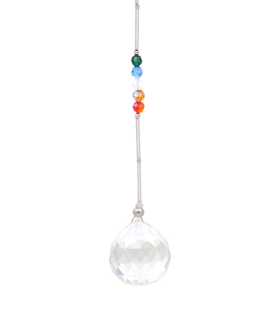 Crystal Ball with 5 Element Crystal Hanging