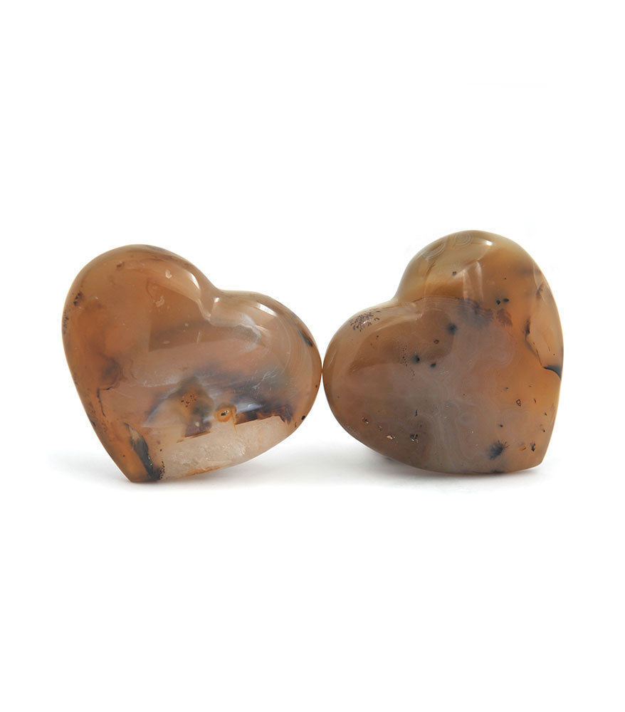 Pair of Water Agate Hearts (Big)