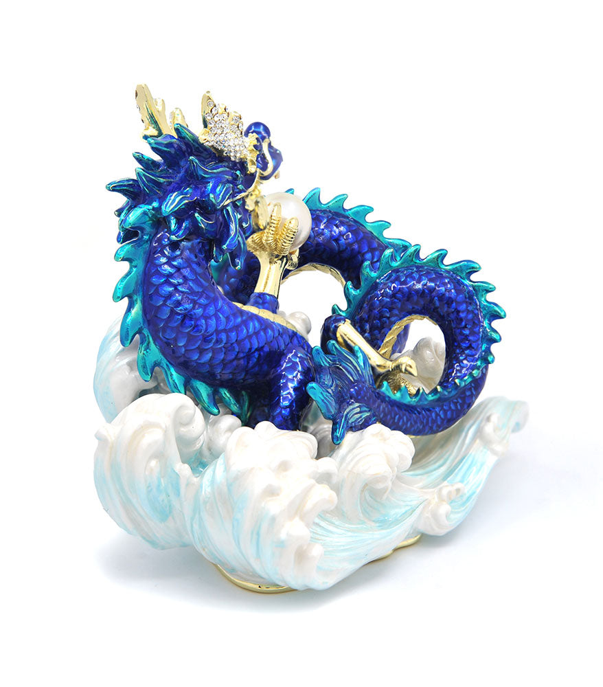 Azure Dragon With Waves
