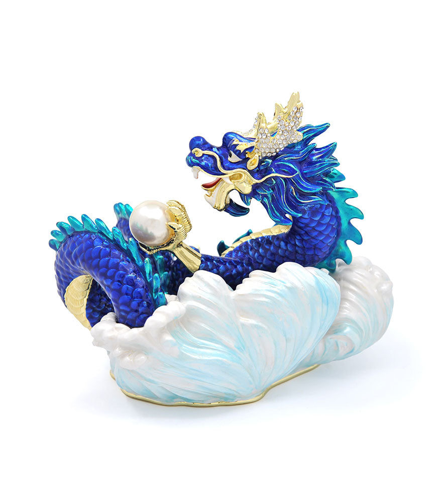 Azure Dragon With Waves
