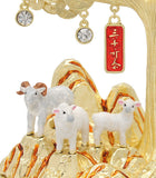 Golden Money Tree with 3 Sheep