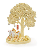Golden Money Tree with 3 Sheep