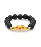Black Onyx Bracelet with Pi Xie Charm