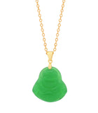 Jade Laughing Buddha Pendant with Chain