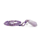 Amethyst Necklace with Amethyst Double Point & Wealth Tree Charm
