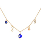 Period 9 Wealth Necklace with Evil Eye Charm