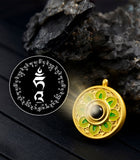 Green Tara Wheel Pendant with Chain