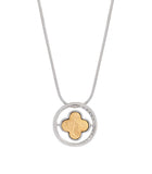 Dual-Sided Lucky Clover Meteorite Pendant