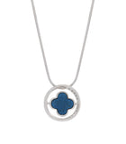 Dual-Sided Lucky Clover Meteorite Pendant