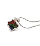 Ammolite Four-Leaf Clover Pendant
