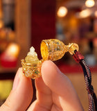 Yellow Dzambala Locket Pendant with Cord