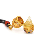 Yellow Dzambala Locket Pendant with Cord