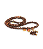 8MM Agarwood Mala with Lotus, Wu Lou & Bat + Free Chant A Mantra Booklet