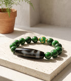 Kuan Yin Dzi Bead Jade Bracelet for Success & Personal Growth