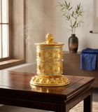 Golden Omani Padme Hum Prayer Wheel
