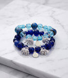 Elephant & Rhinoceros Anti Burglary Charms Bracelet