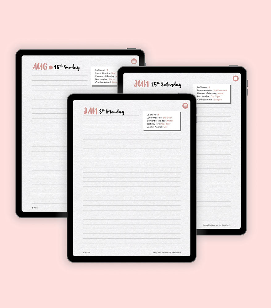 Feng Shui Digital Journal for 2024