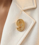 Number 9 Brooch