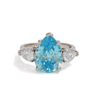 Triple Jewel Waterdrop Ring