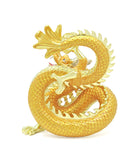 Rising Golden Dragon Holding a Pearl