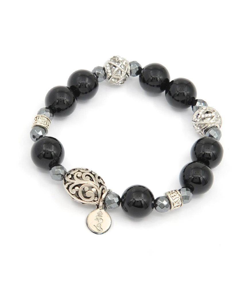 Black Onyx Bracelet for Protection & Good Fortune