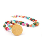 Prosperity Medallion with Colored Stone Necklace