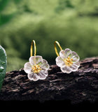 Cherry Blossom Flower Earrings (Gold)