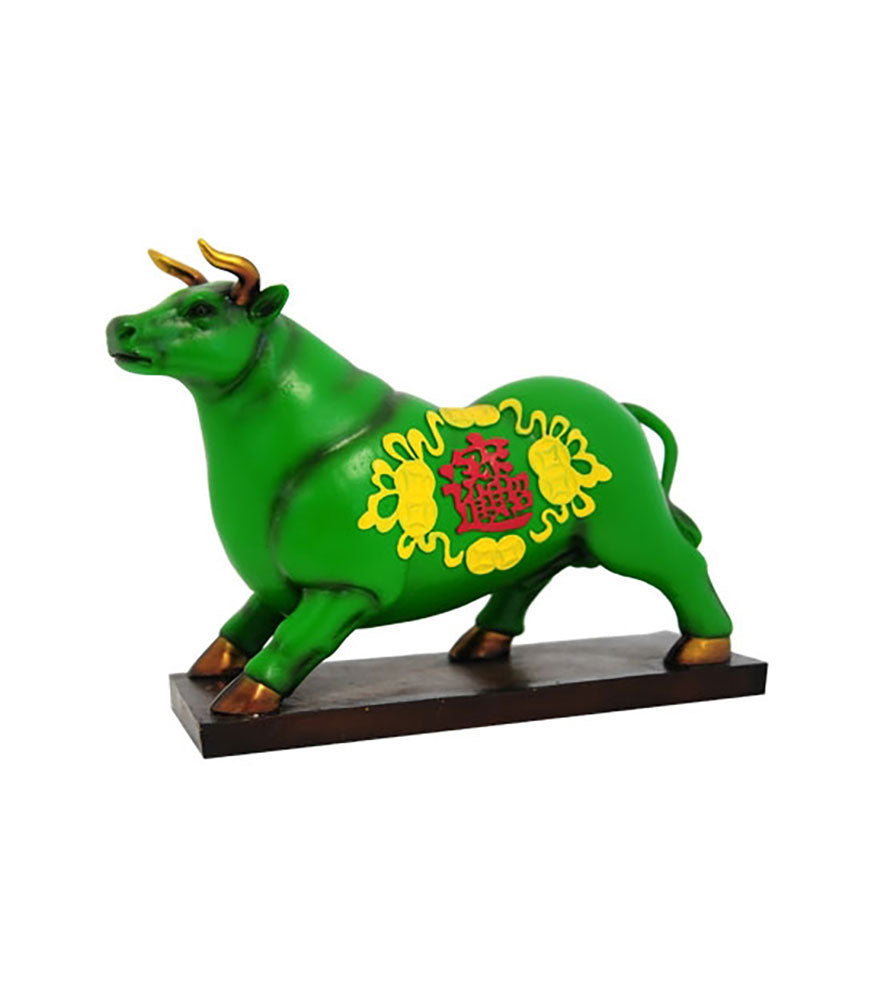 Ox with Auspicious Symbol (Green)