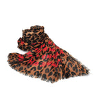 Fearless Leopard Print Shawl with Om Mani Padme Hum Mantra