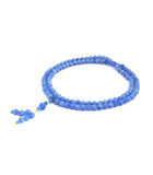 Blue Sodalite Faceted Mala Beads (8MM) + Free Chant A Mantra Booklet