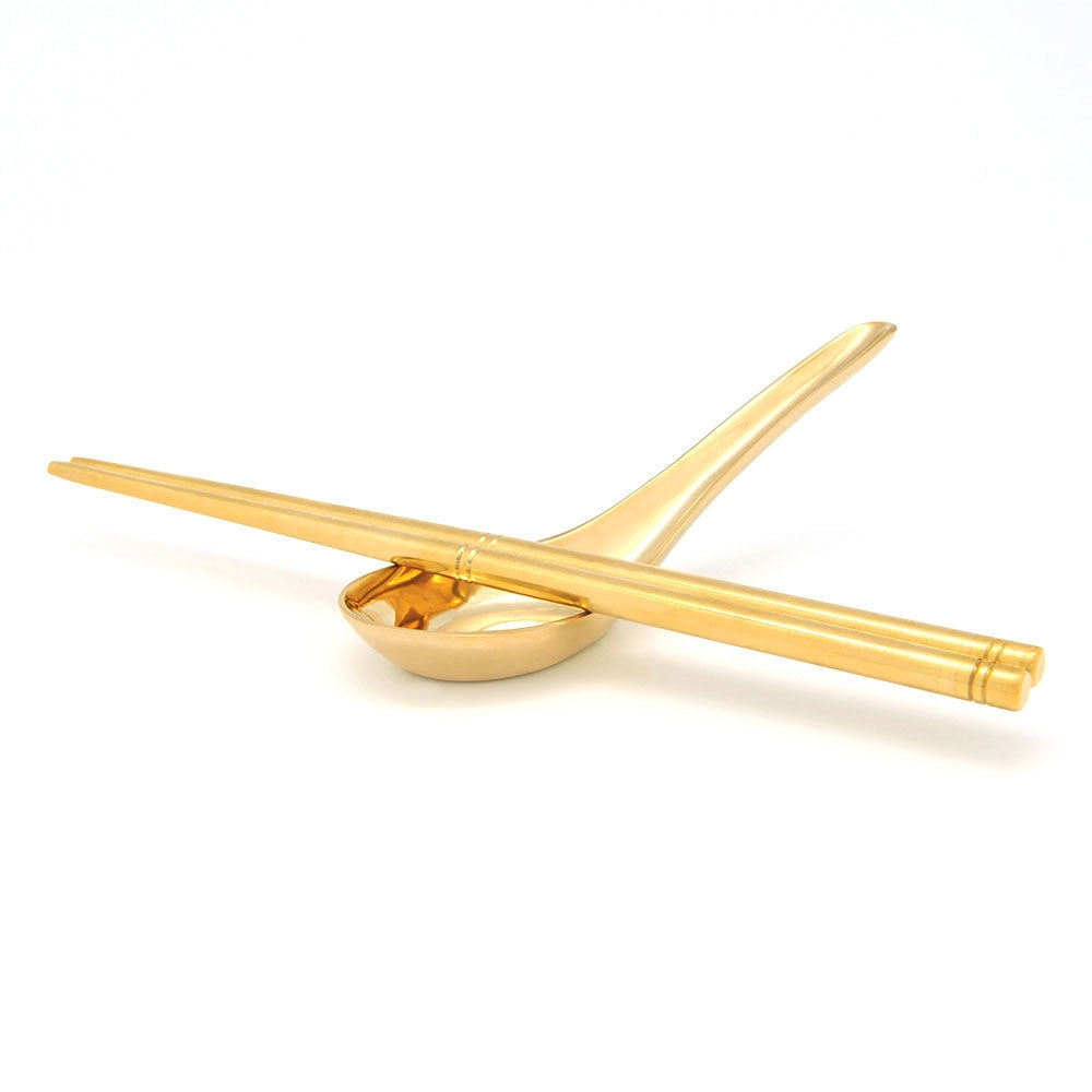 Golden Ricebowl, Spoon and Chopsticks