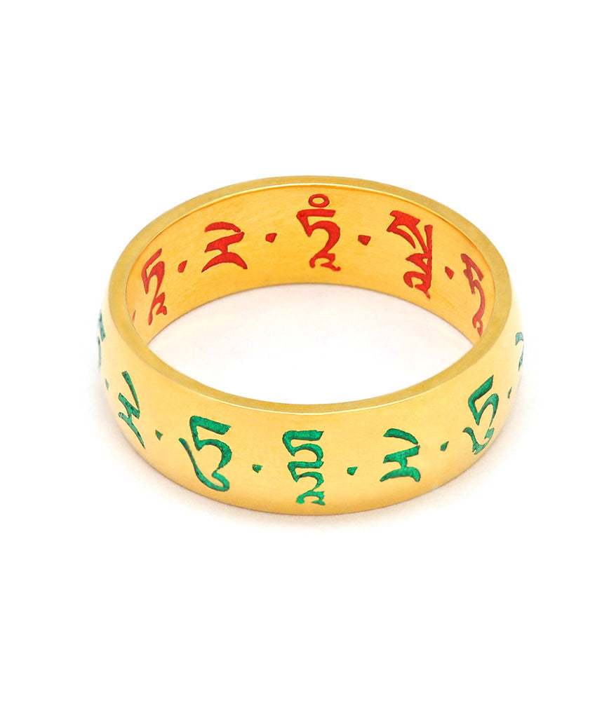 Red & Green Tara Ring (Gold)