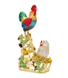 Happy Rooster and Hen Family