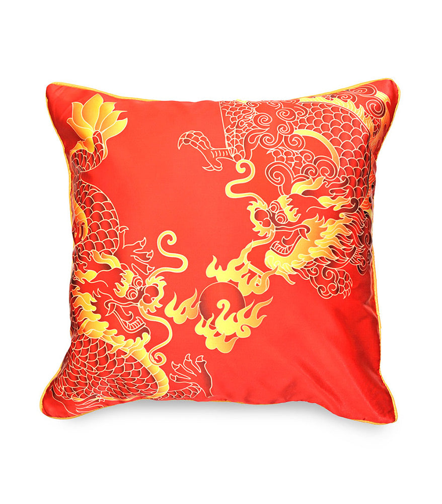 Fire Double Dragon Cushion Cover (1 Pair)