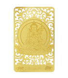 Bodhisattva for Ox & Tiger (Akasagarbha) Printed on A Card In Gold