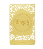 Bodhisattva for Rabbit (Manjushri) Printed on A Card In Gold