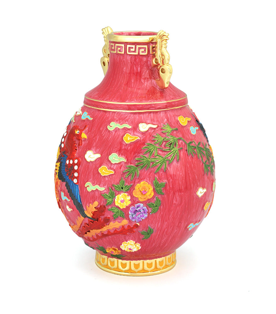 Crimson Phoenix Vase