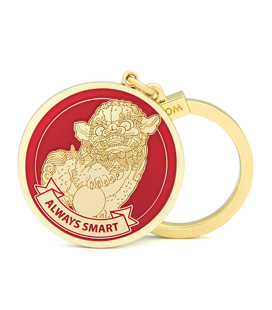 Lucky Fu Dog "Always Smart" Amulet