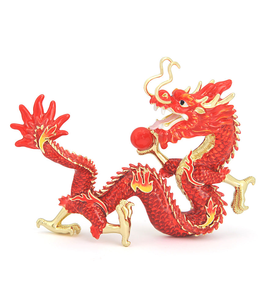 Fire Dragon Holding Fireball to Suppress Quarrelsome & Conflict Energies (Small)