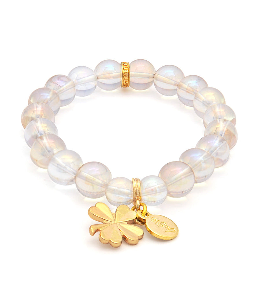 Four Leaf Clover & Hum Seed Syllable for Good Fortune Luck – FSMegamall.com