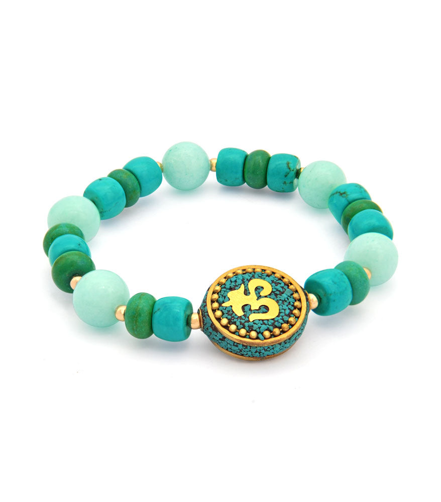 Turquoise Bracelet with OM