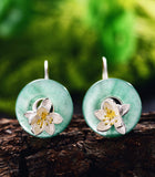 Lotus Flower Aventurine Earrings
