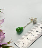 Water Drop with Lotus Flower Earrings
