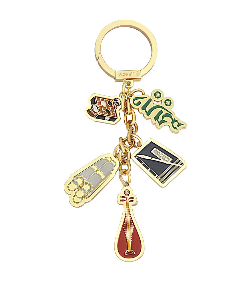 Feng Shui Manjushri "Dhih" Keychain – Scholastic Charm For Students & Learning