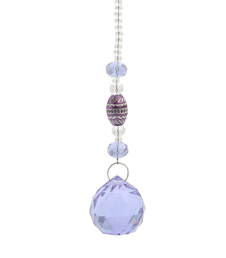 Facetted Crystal Drop - Purple